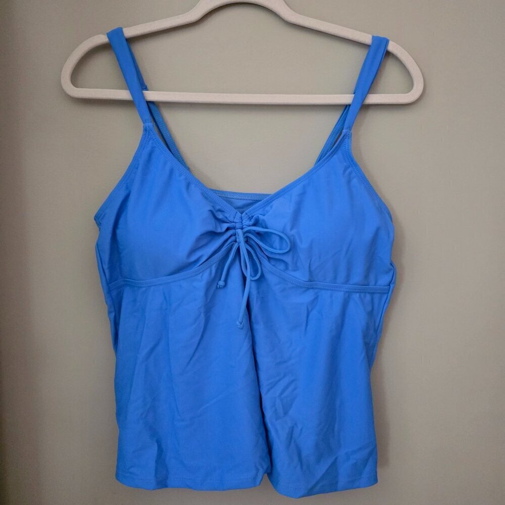 Chicsoul Blue Tankini Bathing Suit Top Never Worn. Size 1XL